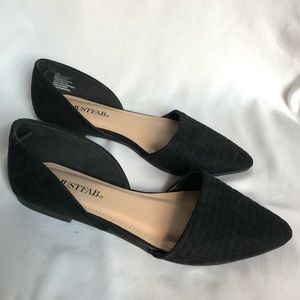 Black Just Fab Ballet Flats